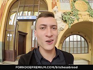 supersluts ABROAD - Russian tourist honey swallows cum